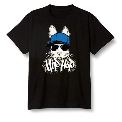 Pop Colour AJ1 Low Travis Scott X Fragment - Hip Hop bunny - Black Men T-shirt