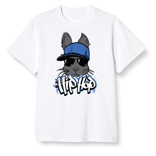 Pop Colour AJ13 Retro Black Royal - Hip Hop bunny - White Men T-shirt