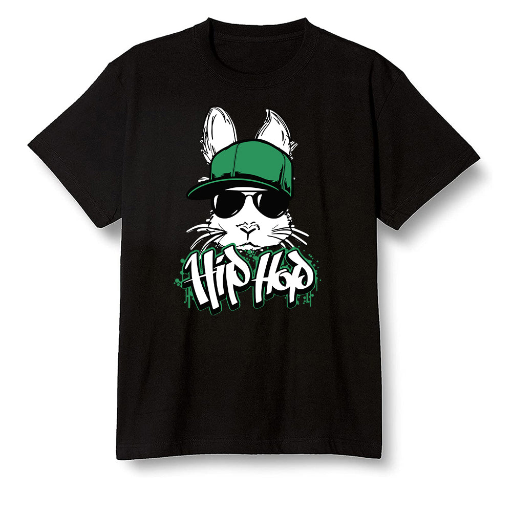 Pop Colour AJ13 Retro 'Lucky Green' - Hip Hop bunny - Black Men T-shirt