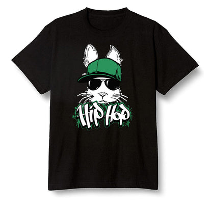 Pop Colour AJ13 Retro 'Lucky Green' - Hip Hop bunny - Black Men T-shirt