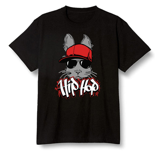Pop Colour AJ13 Retro Gym Red Flint Grey - Hip Hop bunny - Black Men T-shirt