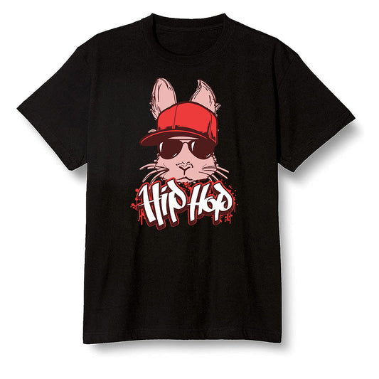 Pop Colour AJ6 Retro NRG Rust Pink - Hip Hop bunny - Black Men T-shirt