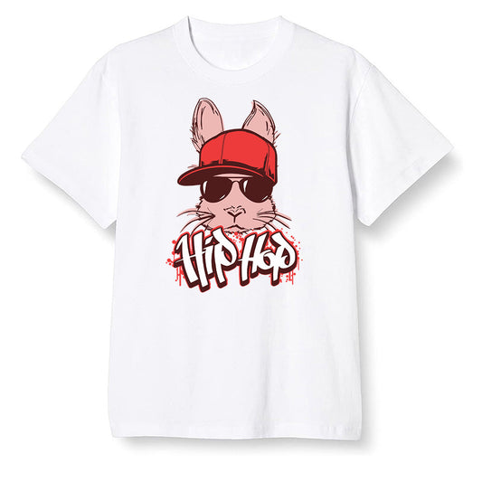 Pop Colour AJ6 Retro NRG Rust Pink - Hip Hop bunny - White Men T-shirt