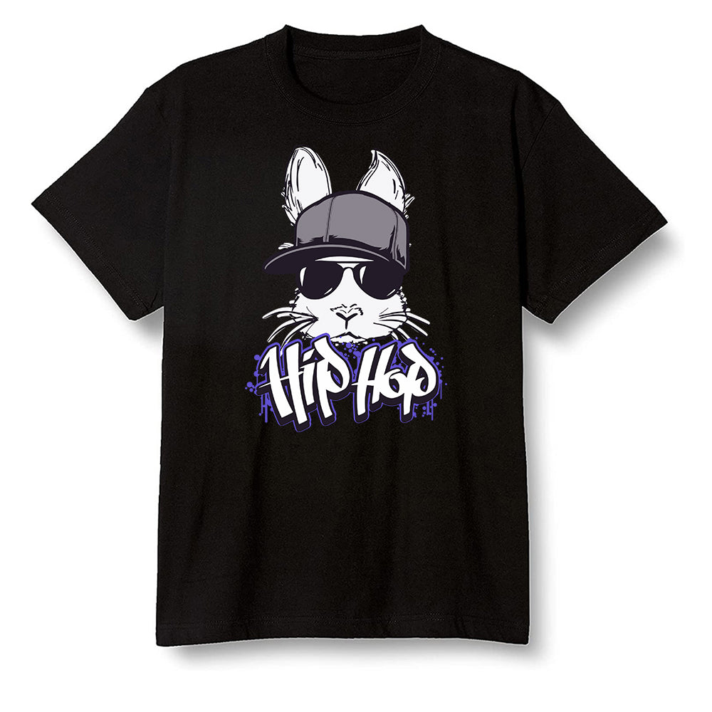 Pop Colour AJ6 Retro Ltr Flint - Hip Hop bunny - Black Men T-shirt