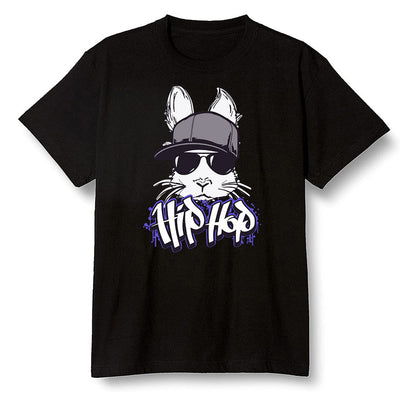 Pop Colour AJ6 Retro Ltr Flint - Hip Hop bunny - Black Men T-shirt