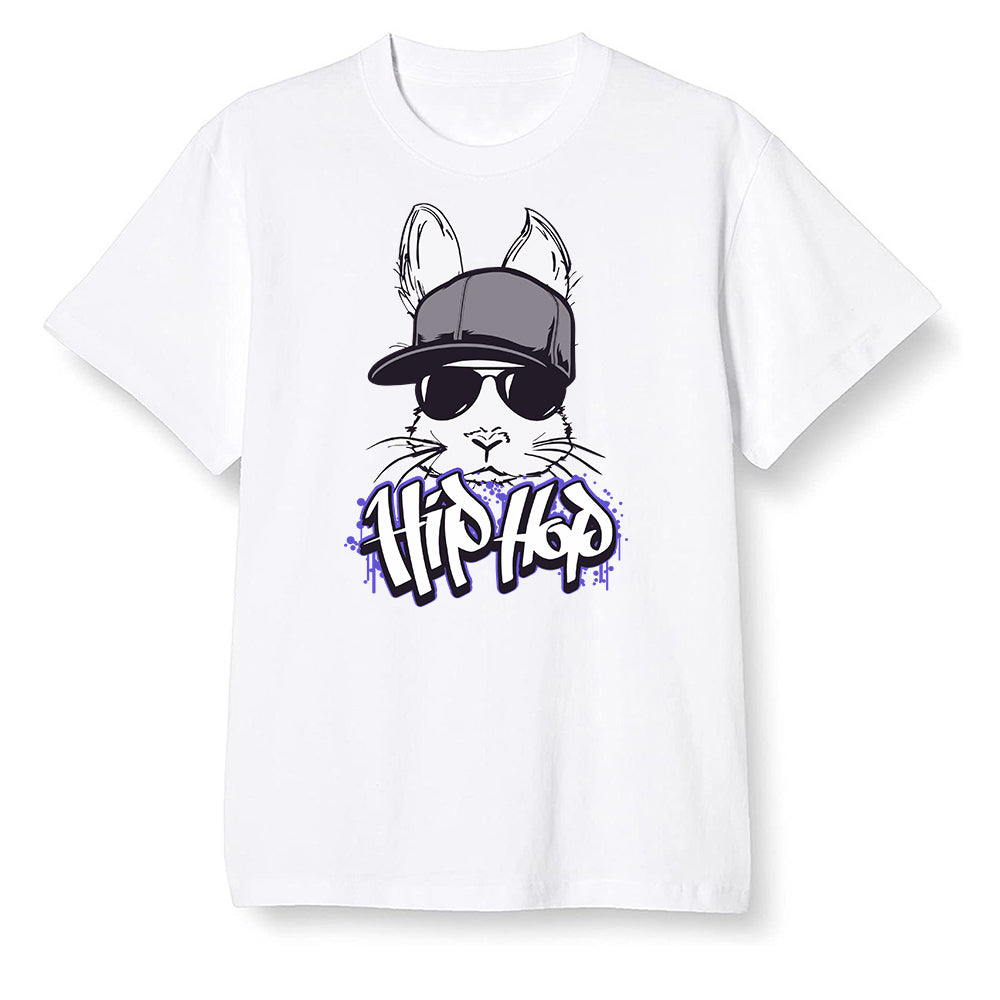 Pop Colour AJ6 Retro Ltr Flint - Hip Hop bunny - White Men T-shirt
