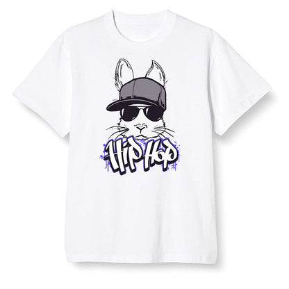 Pop Colour AJ6 Retro Ltr Flint - Hip Hop bunny - White Men T-shirt