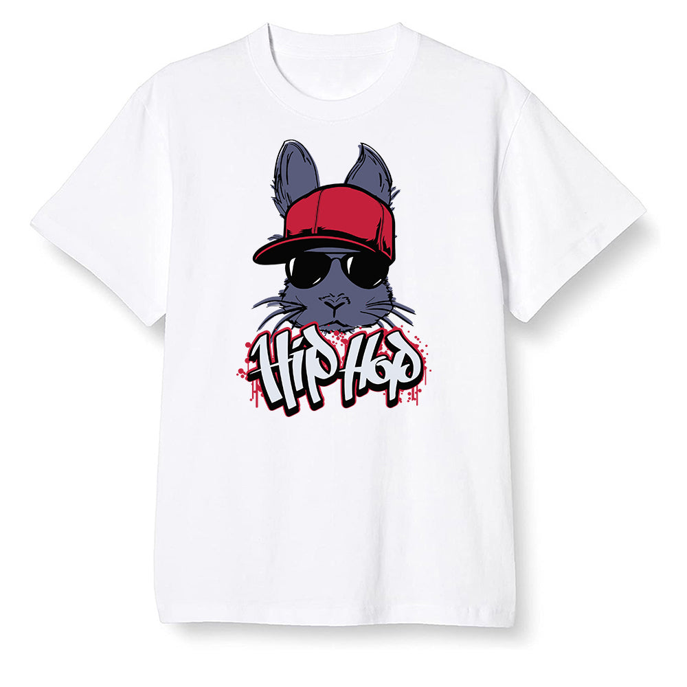 Pop Colour AJ6 Retro 'Doernbecher' 2019 Midnight Navy/White-Varsity Red-Metallic Gold - Hip Hop bunny - White Men T-shirt