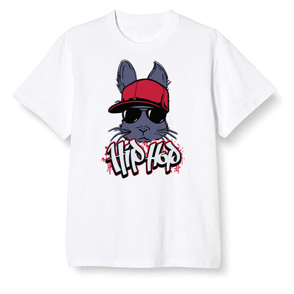 Pop Colour AJ6 Retro 'Doernbecher' 2019 Midnight Navy/White-Varsity Red-Metallic Gold - Hip Hop bunny - White Men T-shirt