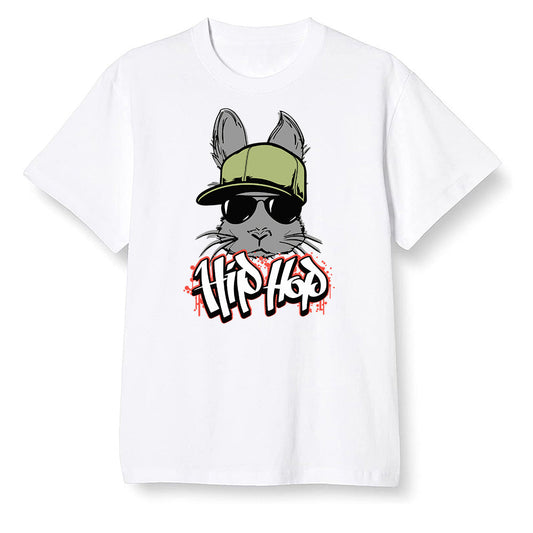 Pop Colour AJ6 Retro SP Travis Scott - Medium Olive - Hip Hop bunny - White Men T-shirt