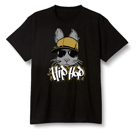 Pop Colour AJ6 Retro Dmp Defining Moments - Hip Hop bunny - Black Men T-shirt