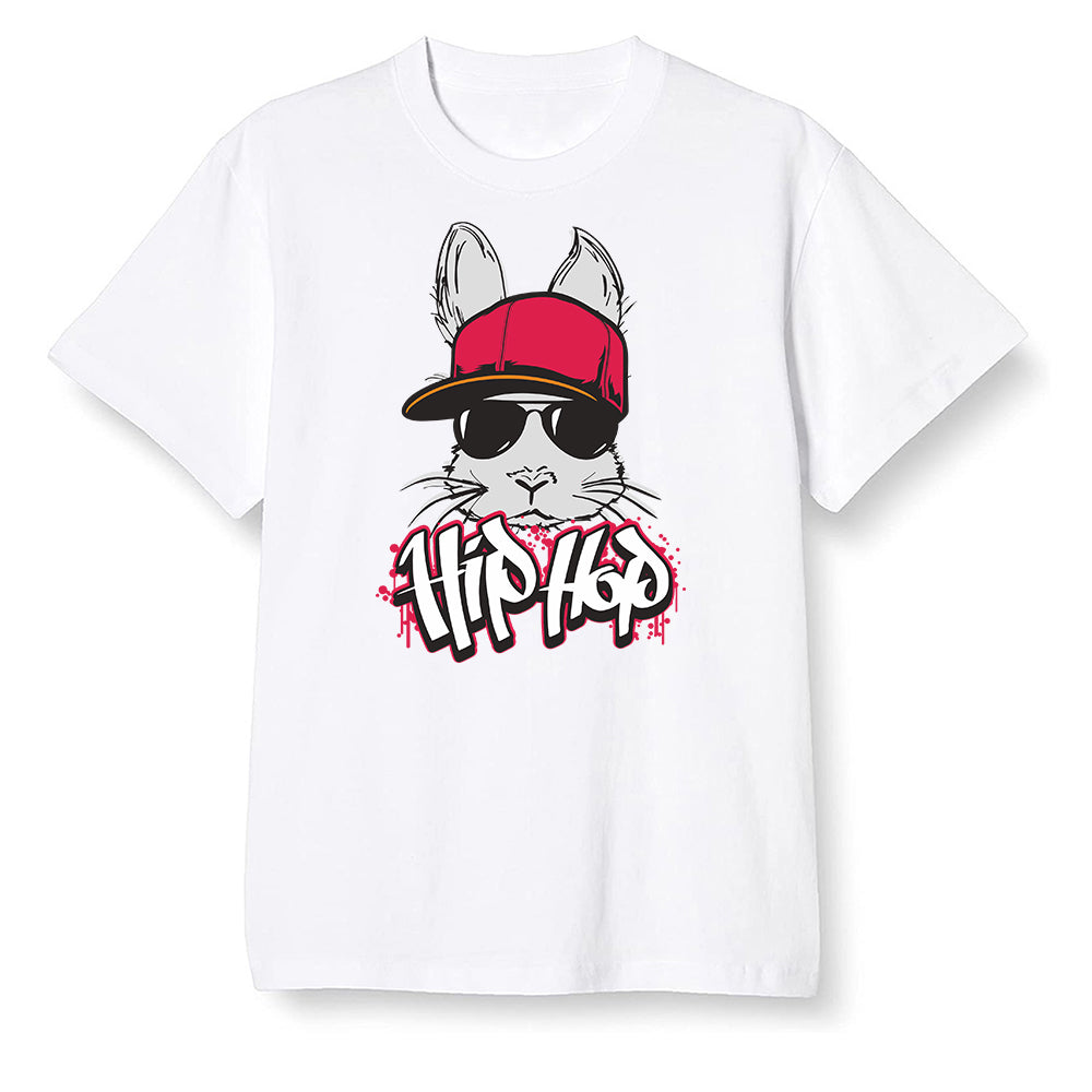 Pop Colour AJ6 Retro Hare - Hip Hop bunny - White Men T-shirt