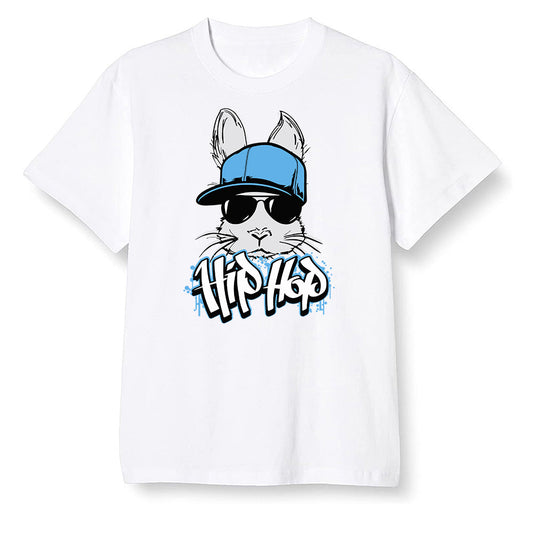 Pop Colour AJ6 UNC White - Hip Hop bunny - White Men T-shirt