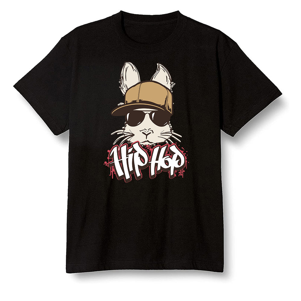 Pop Colour AJ6 Retro Quai 54 - Sail Gum - Hip Hop bunny - Black Men T-shirt