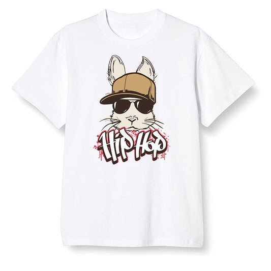 Pop Colour AJ6 Retro Quai 54 - Sail Gum - Hip Hop bunny - White Men T-shirt