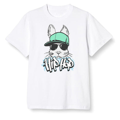 Pop Colour AJ6 Tiffany Blue - Hip Hop bunny - White Men T-shirt