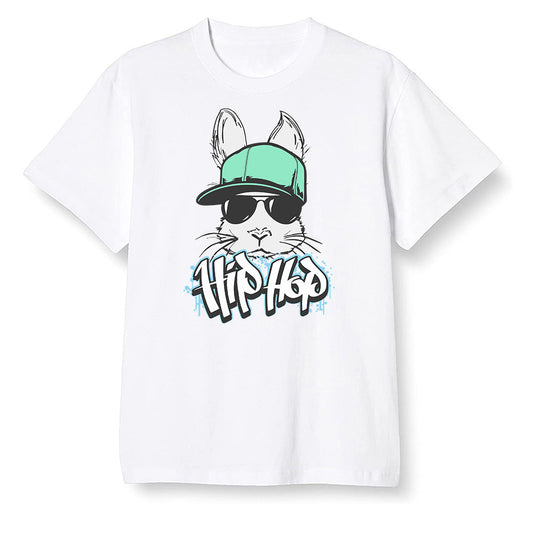 Pop Colour AJ6 Tiffany Blue - Hip Hop bunny - White Men T-shirt