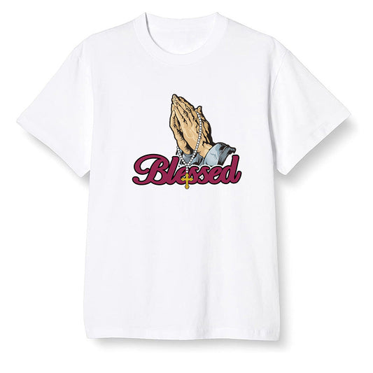 Pop Colour AJ1 Retro High OG Bordeaux - I Blessed - White Men T-shirt
