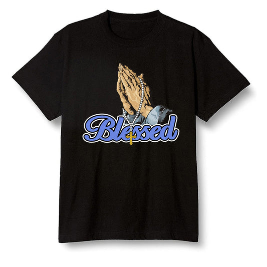 Pop Colour AJ13 Retro Black Royal - I Blessed - Black Men T-shirt