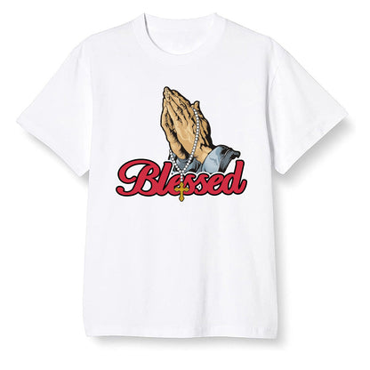Pop Colour AJ13 Retro HE Got Game - I Blessed - White Men T-shirt