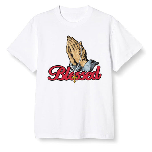Pop Colour AJ13 Retro HE Got Game - I Blessed - White Men T-shirt