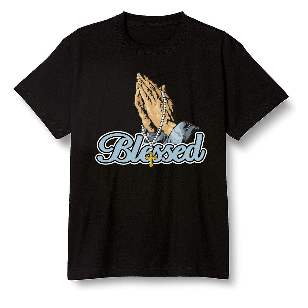 Pop Colour AJ13 Retro Flint - I Blessed - Black Men T-shirt
