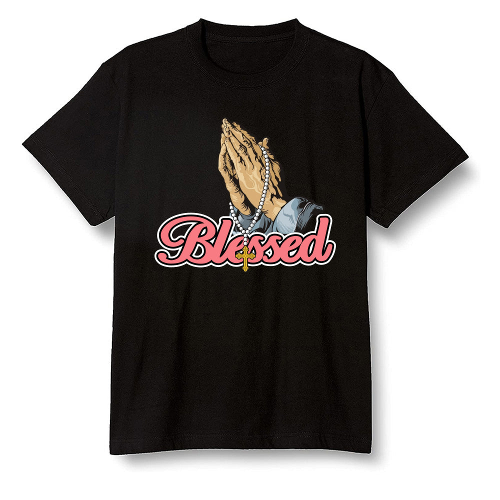 Pop Colour AJ13 Retro CNY - I Blessed - Black Men T-shirt