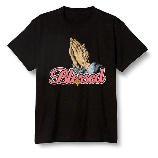 Pop Colour AJ13 Retro CNY - I Blessed - Black Men T-shirt