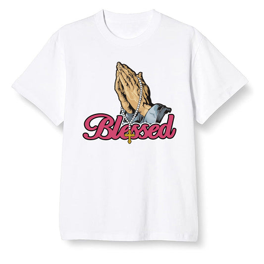 Pop Colour AJ13 Retro Gym Red Flint Grey - I Blessed - White Men T-shirt
