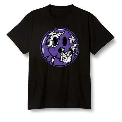 Pop Colour AJ1 Retro High OG Court Purple - I Smiley Face - Black Men T-shirt