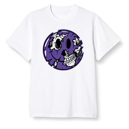 Pop Colour AJ1 Retro High OG Court Purple - I Smiley Face - White Men T-shirt