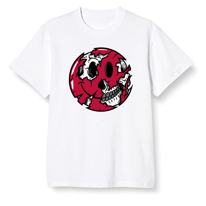 Pop Colour AJ13 Retro Gym Red Flint Grey - I Smiley Face - White Men T-shirt