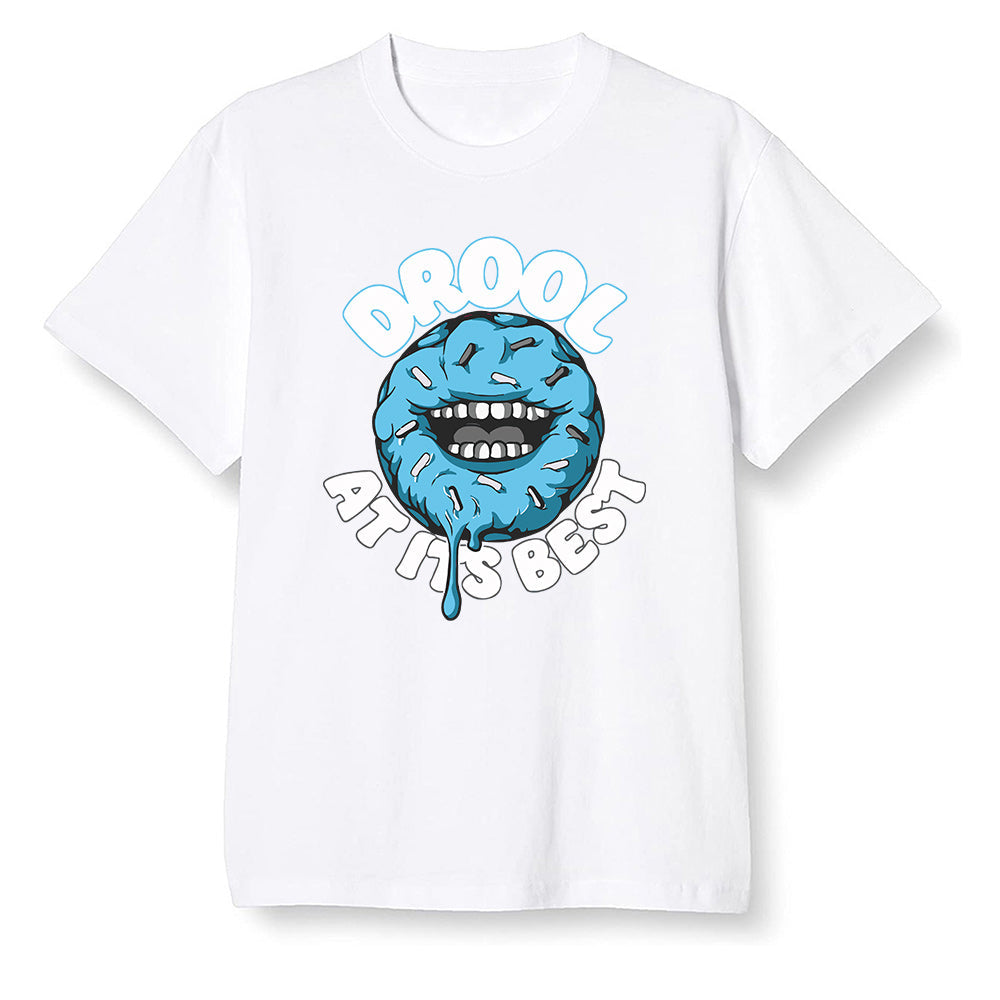 Pop Colour AJ6 Retro Unc - Univeristy Blue - I love Donut Drool - White Men T-shirt