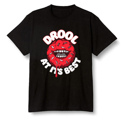 Pop Colour AJ6 Retro Black Infrared - I love Donut Drool - Black Men T-shirt