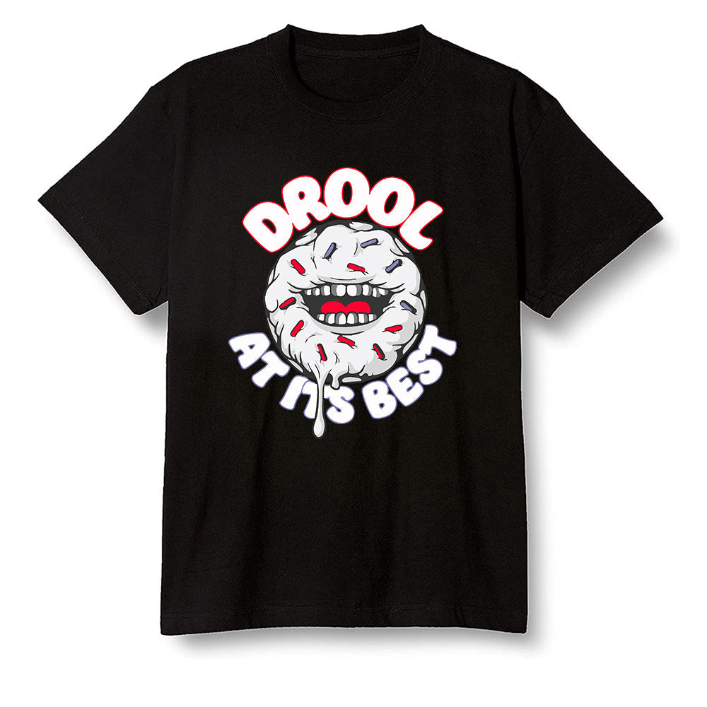 Pop Colour AJ6 Retro White Infrared - I love Donut Drool - Black Men T-shirt