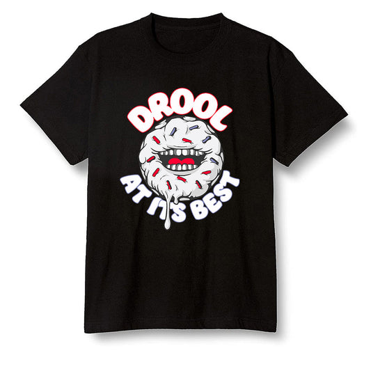 Pop Colour AJ6 Retro White Infrared - I love Donut Drool - Black Men T-shirt