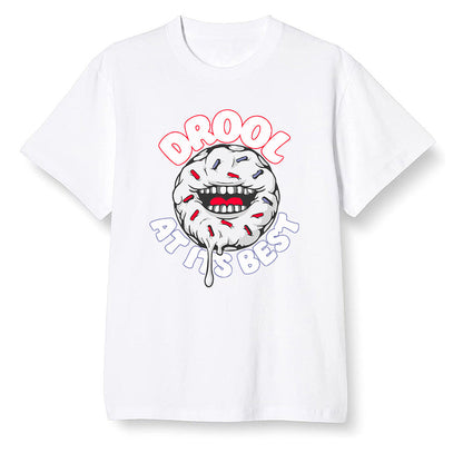 Pop Colour AJ6 Retro White Infrared - I love Donut Drool - White Men T-shirt