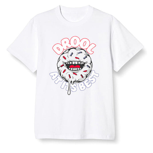 Pop Colour AJ6 Retro White Infrared - I love Donut Drool - White Men T-shirt