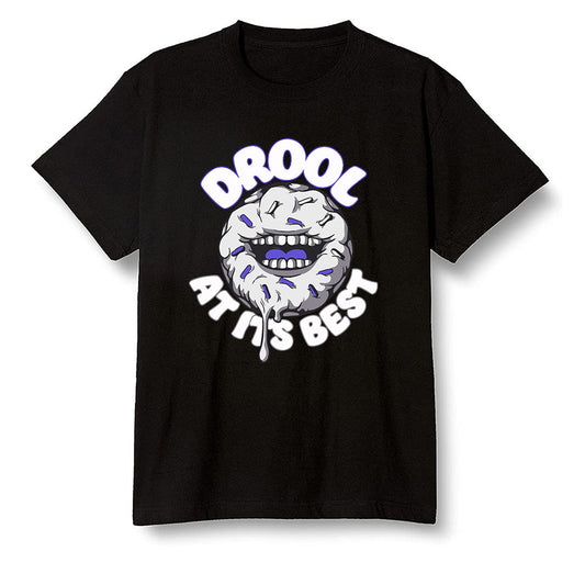 Pop Colour AJ6 Retro Ltr Flint - I love Donut Drool - Black Men T-shirt