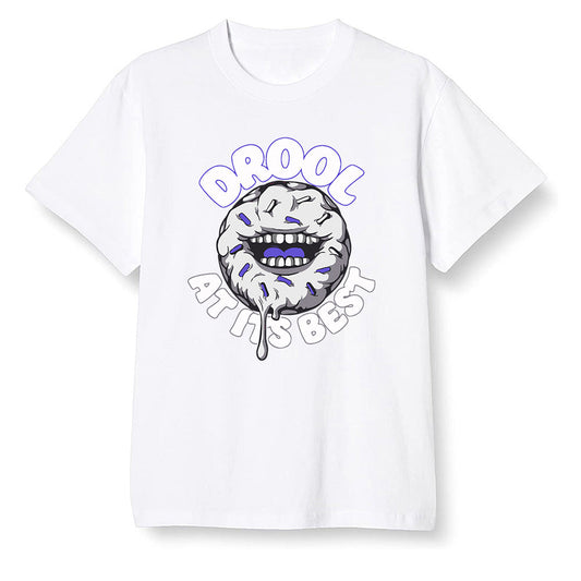 Pop Colour AJ6 Retro Ltr Flint - I love Donut Drool - White Men T-shirt
