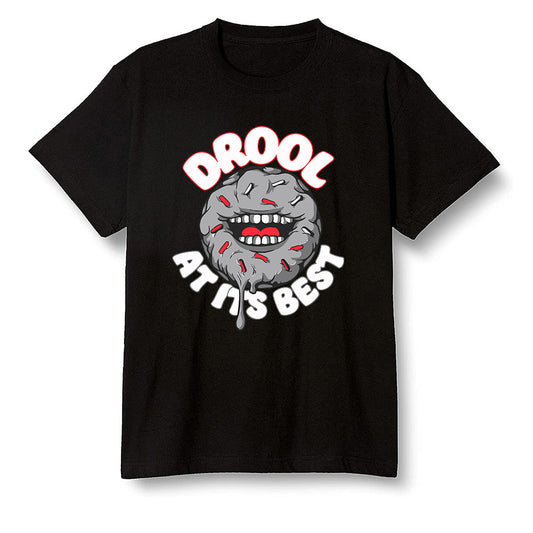 Nike Pop Colour AJ6 Retro Reflective Infrared - I love Donut Drool - Black Men T-shirt
