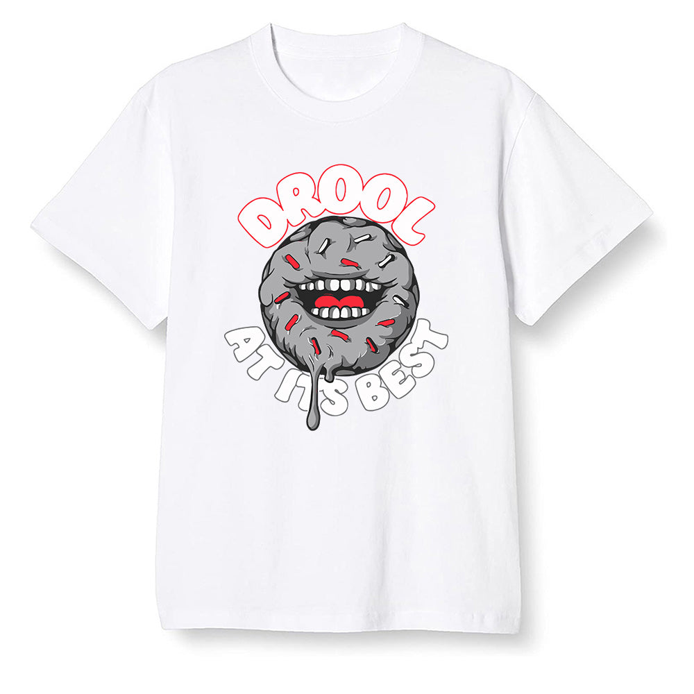 Nike Pop Colour AJ6 Retro Reflective Infrared - I love Donut Drool - White Men T-shirt