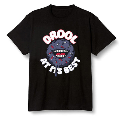 Pop Colour AJ6 Retro 'Doernbecher' 2019 Midnight Navy/White-Varsity Red-Metallic Gold - I love Donut Drool - Black Men T-shirt