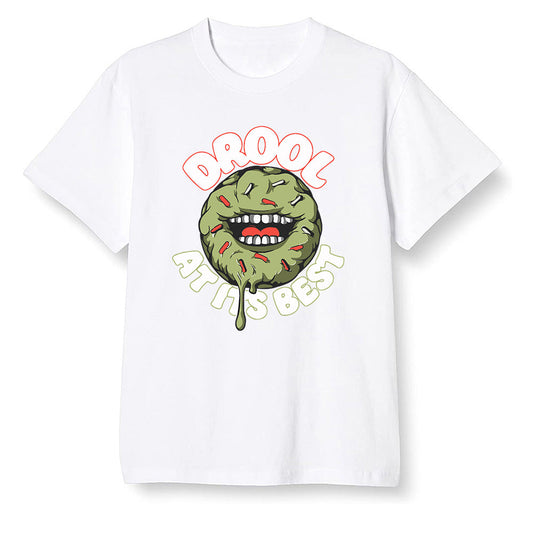 Pop Colour AJ6 Retro SP Travis Scott - Medium Olive - I love Donut Drool - White Men T-shirt