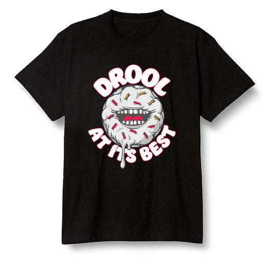 Pop Colour AJ6 Retro Hare - I love Donut Drool - Black Men T-shirt