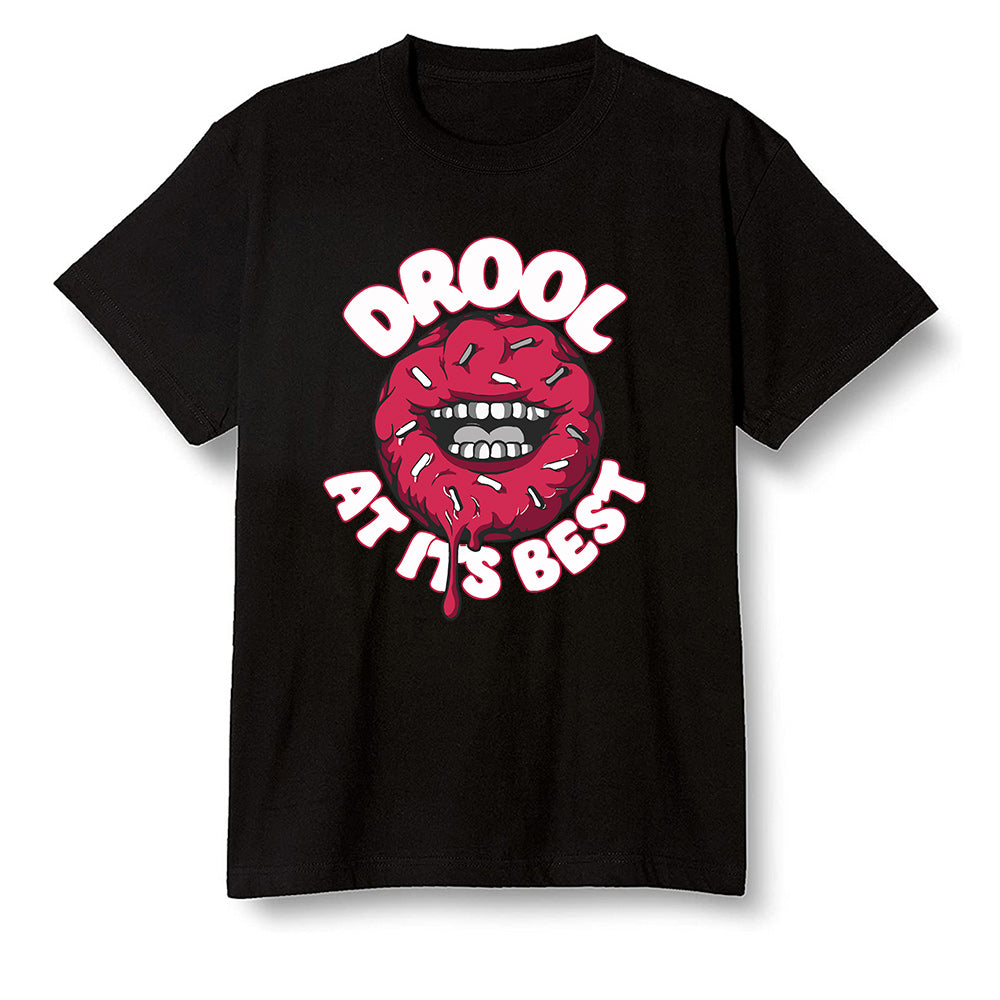 Pop Colour AJ6 Retro Carmine - I love Donut Drool - Black Men T-shirt