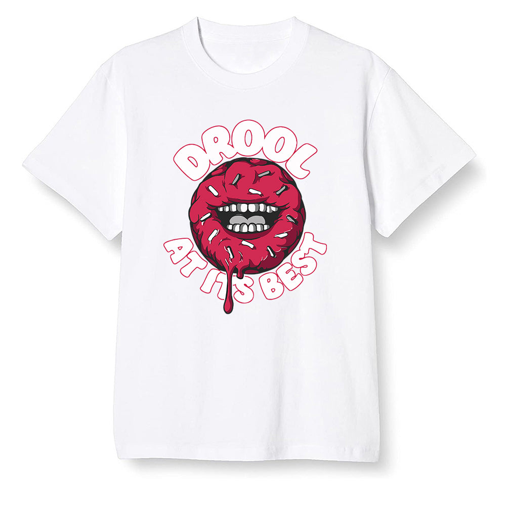Pop Colour AJ6 Retro Carmine - I love Donut Drool - White Men T-shirt