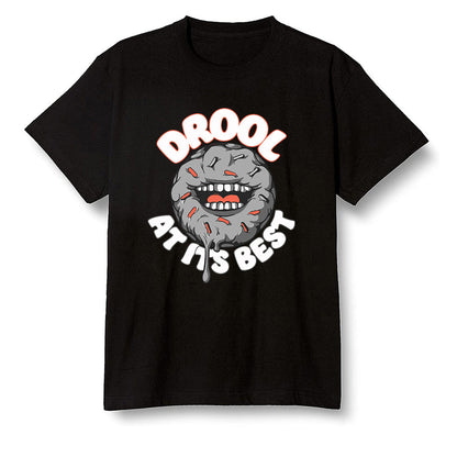 Pop Colour AJ6 Retro Psg Iron Grey Infrared - I love Donut Drool - Black Men T-shirt
