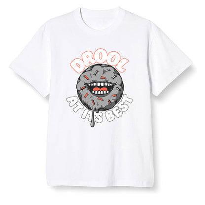 Pop Colour AJ6 Retro Psg Iron Grey Infrared - I love Donut Drool - White Men T-shirt