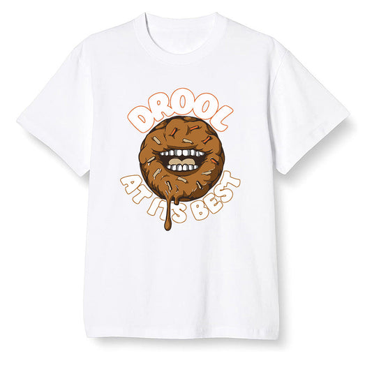Pop Colour AJ6 Retro SP Travis Scott British Khaki - I love Donut Drool - White Men T-shirt